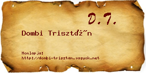 Dombi Trisztán névjegykártya